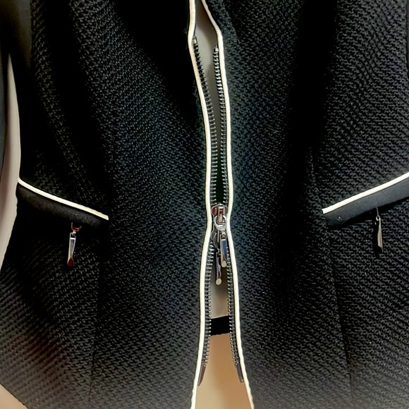 WHBM Black Jacket with white piping - EUC - Picture 5 of 5